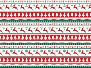 Sticker - winter seamless tribal background merry christmas new year ornament pattern vector template season