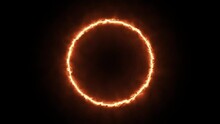 Ring Of Neon Gold Fire Light Circle