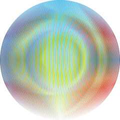 Wall Mural - Colorful sphere . Lines constructed transparent sphere .Vector  .Technology sphere Logo . 3d design element . Abstract holographic circle .