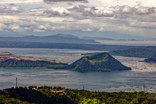 Taal Volcano And Lake On Luzon Near City Of Manila