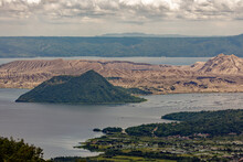Taal Volcano And Lake On Luzon Near City Of Manila