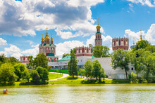 Novodevichiy Convent In Summer Sunny Day. Moscow. Russia