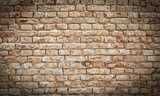 Fototapeta Desenie - Old brick wall with white paint background texture close up