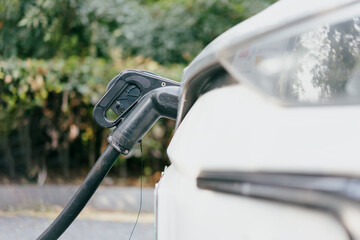 electric car charging in the station	