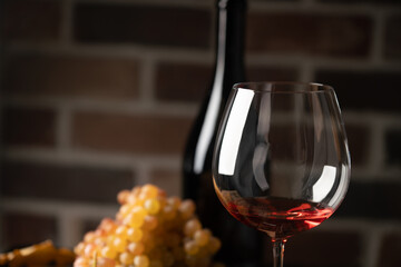 Wall Mural - Red wine in a glass