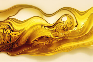 Poster - Abstract shiny color gold wave, luxury background.