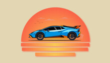 Lamborghini Huracan STO Vector Illustration 