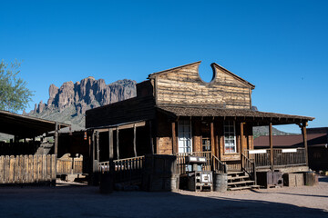 An old 1800s cowboy saloon located in the Southwest United States