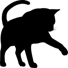 Wall Mural - Silhouette Cat Pet Animal