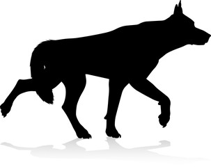 Wall Mural - Dog Silhouette Pet Animal