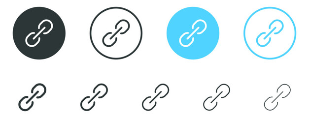 Leinwandbilder - Link icon, attach link chain icon . internet url icon symbol . connection, attachment, connect, hyperlink icons button