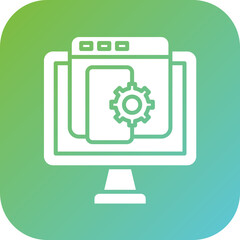 Wall Mural - software development icon style