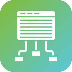 Wall Mural - website structure icon style