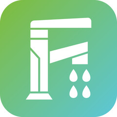 Wall Mural - Faucet Icon Style