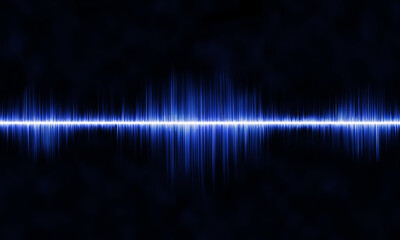 Blue frequency diagram of sound equalizer