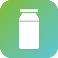 Poster - Milk Bottle Icon Style