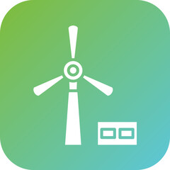 Poster - Wind Energy Icon Style