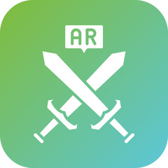 Canvas Print - Ar Sword Fight Icon Style