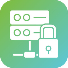 Canvas Print - Database Lock Icon Style