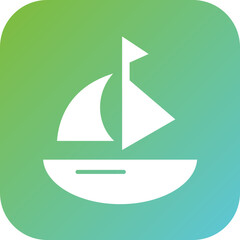 Poster - Boat Icon Style