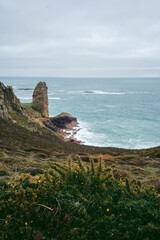 Wall Mural - Beautiful nature views of coastal cliffs and beaches on Jersey Island