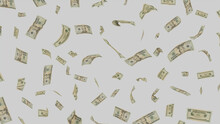 US Dollar Background With Twenty Dollar Bills. Investment Concept With Cash On White.