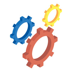 Sticker - gears cogs setting