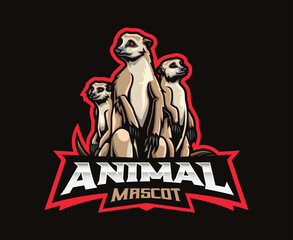 Wall Mural - Meerkat mascot logo design