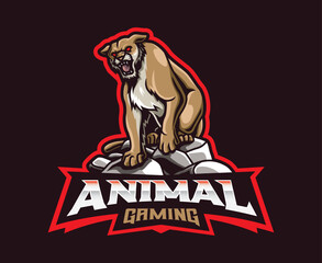 Wall Mural - Puma mascot logo design