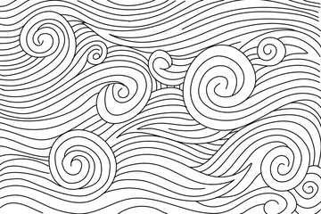 Abstract wave line arts background vector. Design for prints, wall arts and home decoration, cover and packaging design.