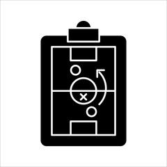 Wall Mural - soccer tactics icon, game success strategy in football, scheme play, vector illustration on white background