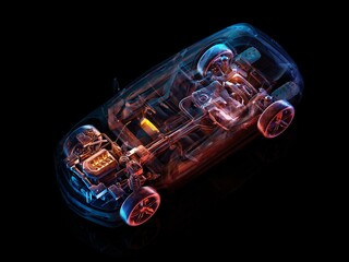 Poster - Transparent model cars.