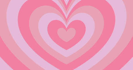 Wall Mural - pink gradient love heart background