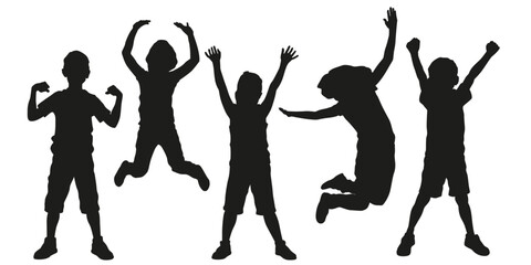 Wall Mural - People Silhouette Kids 7