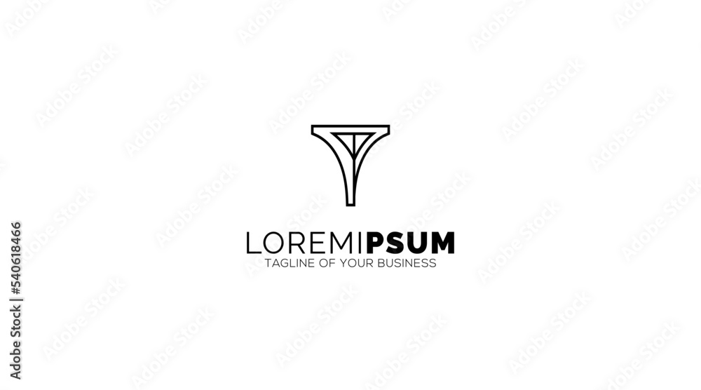 Vector abstract origami letter T logo template. Minimalist design style ...