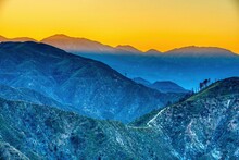 Breathtaking View Of Mount Wilson In The Angeles National Forest During A Dramatic Vibrant Sunrise