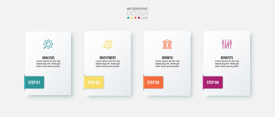 infographic template business concept with step.