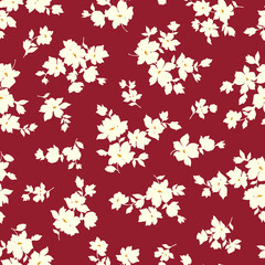 Wall Mural - Seamless and beautiful flower illustration pattern,