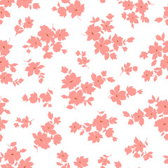 Wall Mural - Seamless and beautiful flower illustration pattern,