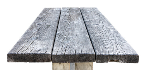 Old empty wooden table
