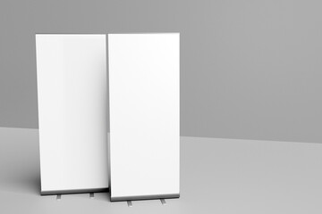 Wall Mural - Blank roll up banner display template for designers