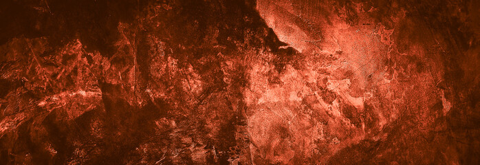 dark orange grungy abstract cement concrete wall texture background