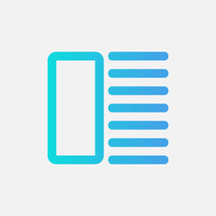 Layout icon in gradient style, use for website mobile app presentation