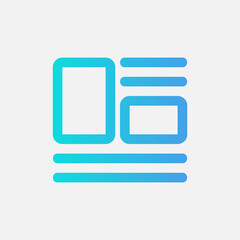 Wall Mural - layout icon in gradient style, use for website mobile app presentation