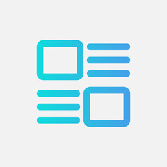 Wall Mural - layout icon in gradient style, use for website mobile app presentation