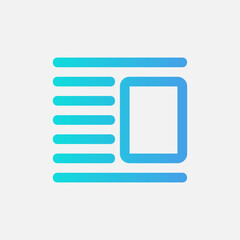 Layout icon in gradient style, use for website mobile app presentation