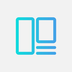 Wall Mural - layout icon in gradient style, use for website mobile app presentation