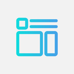 Wall Mural - layout icon in gradient style, use for website mobile app presentation