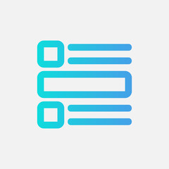 Wall Mural - layout icon in gradient style, use for website mobile app presentation