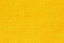 Yellow Fabric Cloth Texture For Background, Natural Textile Pattern.